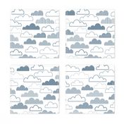 Fluffy Cloud Daydreams - Navy