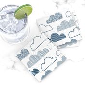 Fluffy Cloud Daydreams - Navy