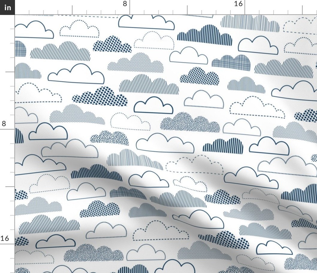 Fluffy Cloud Daydreams - Navy