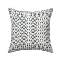 Chevron Herringbone - Putty, Dark Gray, Pond Blue, Cream, Beige