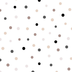 dots neutral women coordinate // makeup, girls, coordinate, nude, polka dot, jumbo