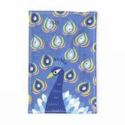 Peacock bird Tea Towel Calendar 2024