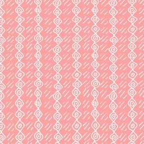 Shrimp Pink Diamond Stripe