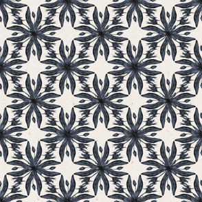 Blue Floral Half-Drop Pattern
