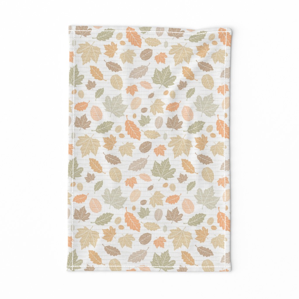 Colorful Pastel Autumn Leaves on White Shiplap Wood Background //  Sing for Your Supper Modern Farmhouse Collection // Autumn Edition