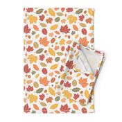  Bright + Colorful Autumn Leaves on White Shiplap Wood Background //  Sing for Your Supper Modern Farmhouse Collection // Autumn Edition