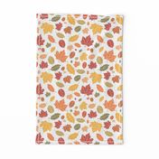  Bright + Colorful Autumn Leaves on White Shiplap Wood Background //  Sing for Your Supper Modern Farmhouse Collection // Autumn Edition