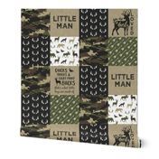 Little Man - So deerly loved -Ducks, Trucks, and Eight Point bucks - patchwork - woodland wholecloth - camo C2 duck & buck