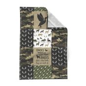 So deerly loved - Ducks, Trucks, and Eight Point bucks - patchwork - woodland wholecloth - camo C2 duck & buck 