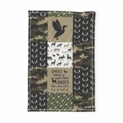 So deerly loved - Ducks, Trucks, and Eight Point bucks - patchwork - woodland wholecloth - camo C2 duck & buck 