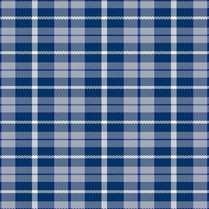 White Blue and Gray Plaid 