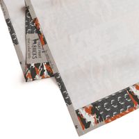 Ducks, Trucks, and Eight Point bucks - patchwork - woodland wholecloth - camo orange  duck & buck (90)