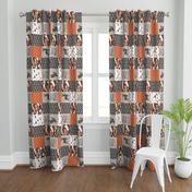 Ducks, Trucks, and Eight Point bucks - patchwork - woodland wholecloth - camo orange  duck & buck (90)