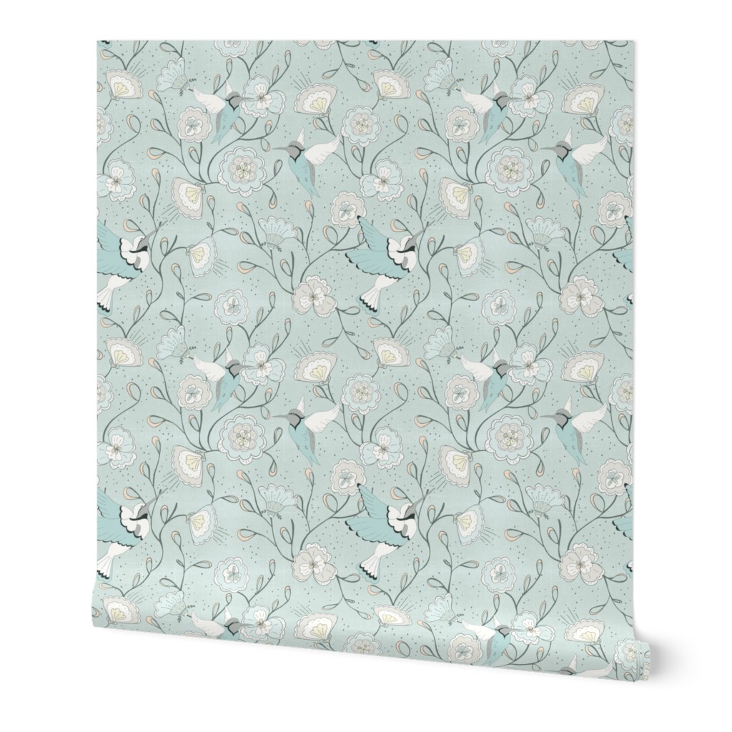 Chinoiserie Honey Bird Sky Blue