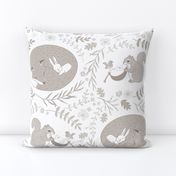 Friendship in the wildlife_Warm Gray Bg White