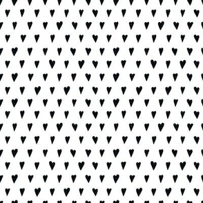 Little Black Hearts Fabric, Wallpaper and Home Decor | Spoonflower