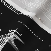 Globetrotter - Travel Map Black & White