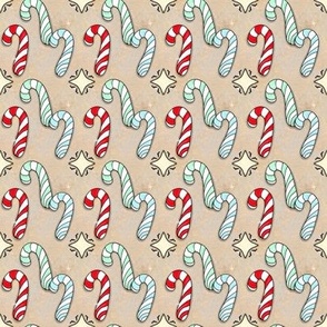 Christmas Candy Canes | Assorted Flavors on Gold
