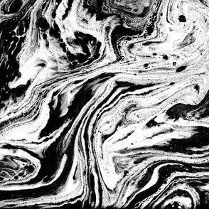 marble fabric // black and white marble fabric, marbled fabric, black and white fabric, abstract fabric, painted fabric, artistic fabric by the yard - 4