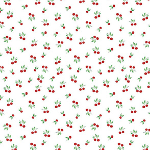 cherry little // red, sweet, summer, fruit, cute, fabric