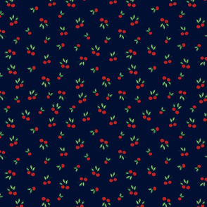 cherry // red, sweet, summer, fruit, cute, fabric