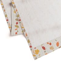 Bold + Colorful White Autumn Leaves Stripe on White Shiplap Boardwalk Background //  Sing for Your Supper Modern Farmhouse Collection // Autumn Edition