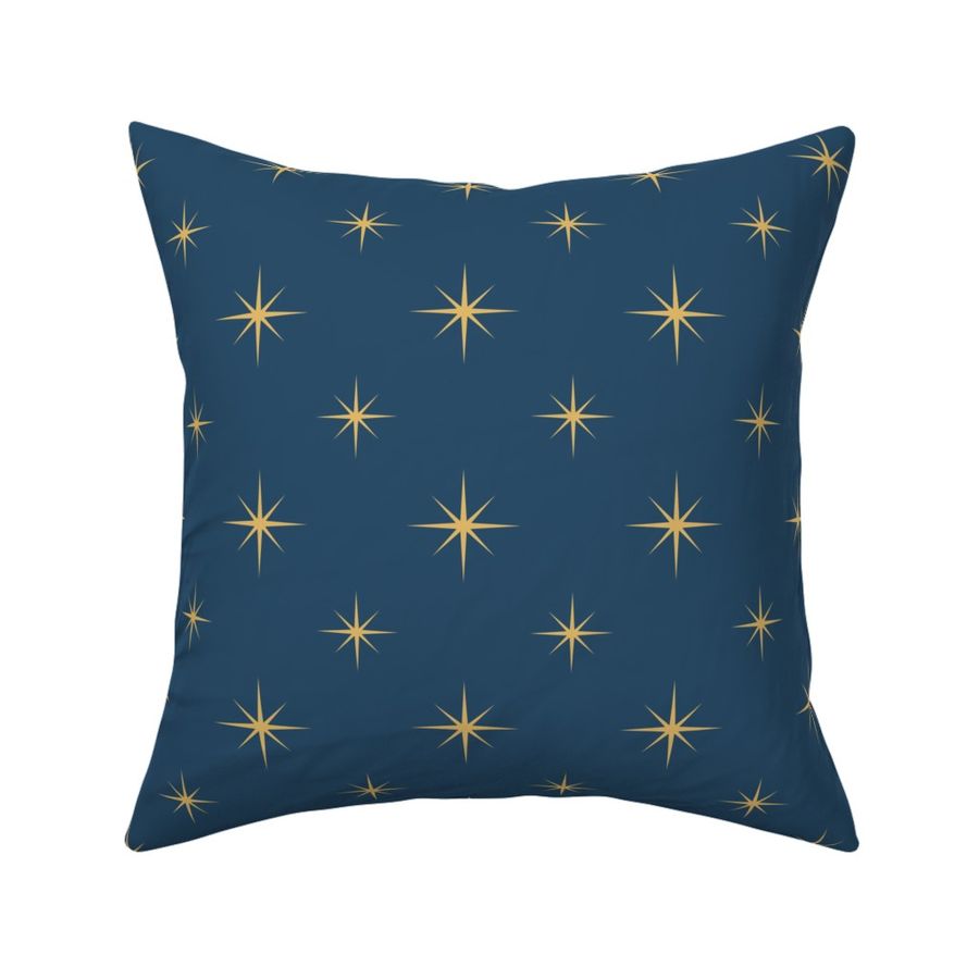 Gold Stars on Blue