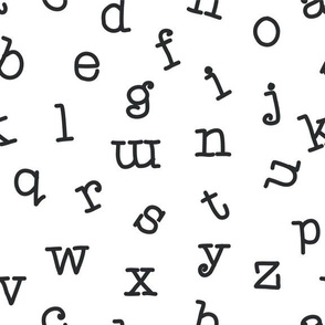 A-to-Z  Alphabet in Black and White