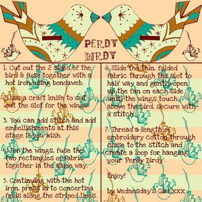 perdy birdy (chocolate & teal)