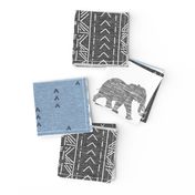 Wild Thing - Elephants - steel blue / grey