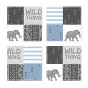 Wild Thing - Elephants - steel blue / grey