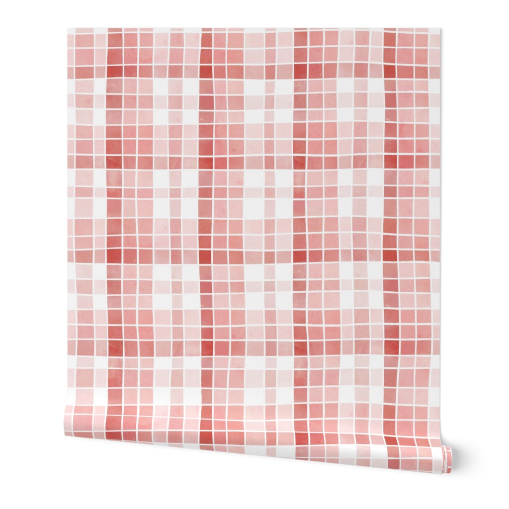 Pale pinks watercolour plaid