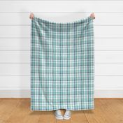 Ocean greens watercolour plaid