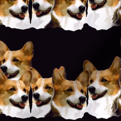 Pembroke welsh corgi fabric