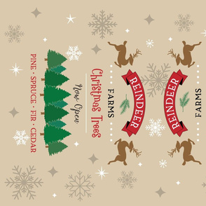 Tea Towel-Reindeer Farms