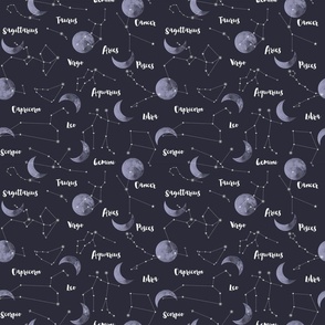 Moon & Constellation by Night
