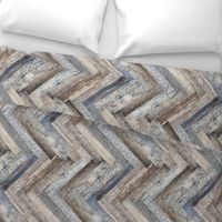  Vintage Wood Chevron Tiles Herringbone Capri Blue horizontal