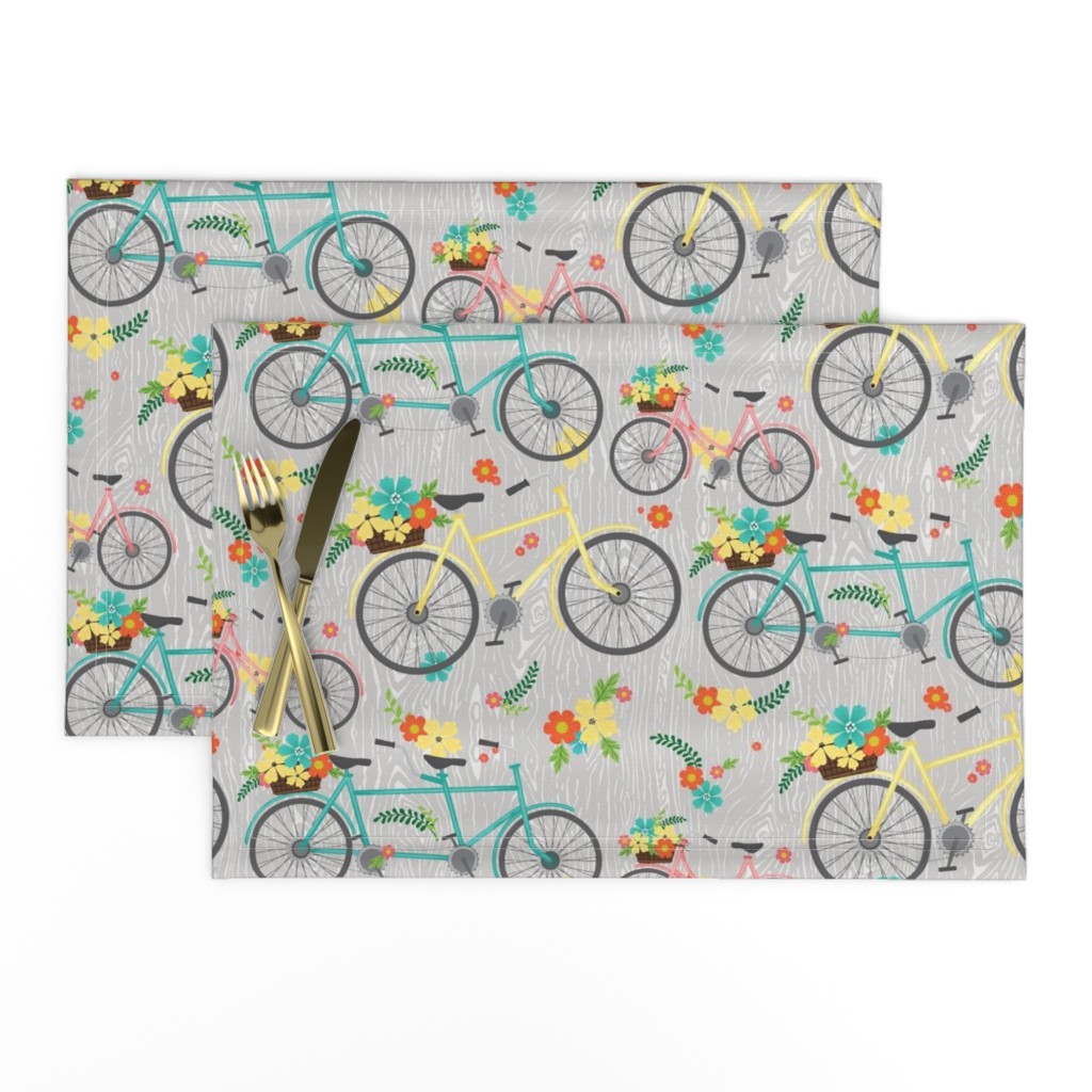 floral bicycle pattern