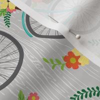 floral bicycle pattern