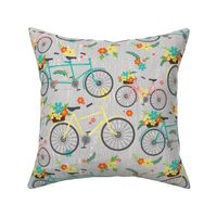 floral bicycle pattern