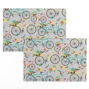 floral bicycle pattern