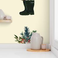 Holiday Rain Boots Bouquet // Cream