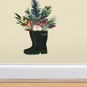 Holiday Rain Boots Bouquet // Cream