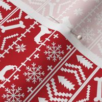 french bulldog fair isle fabric // frenchie dog fabric, dog fabric, dog christmas fabric, christmas fabric, french bulldog fabric, cute french bulldog fabric, french bulldog christmas fabric, - red
