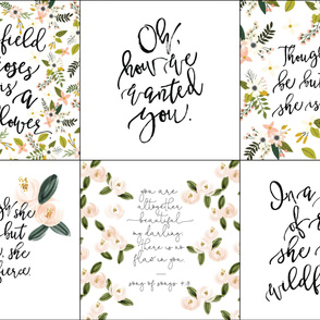 6 loveys: mix of girly quotes