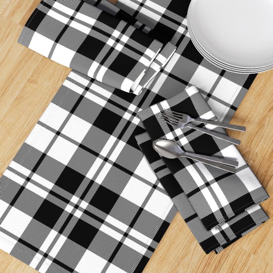 black plaid pattern