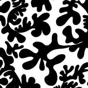 B&W Abstract Floral 