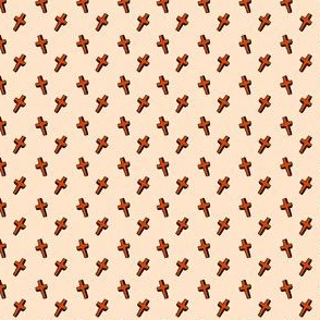Halloween Seamless Pattern with Red Cross