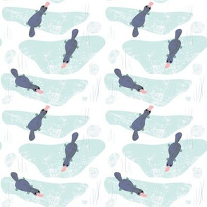 Platypus fabric (small) by Mount Vic and Me