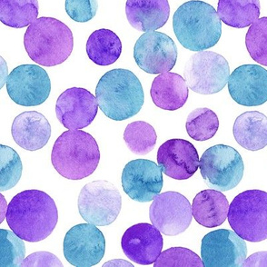 blue and purple watercolor bubbles